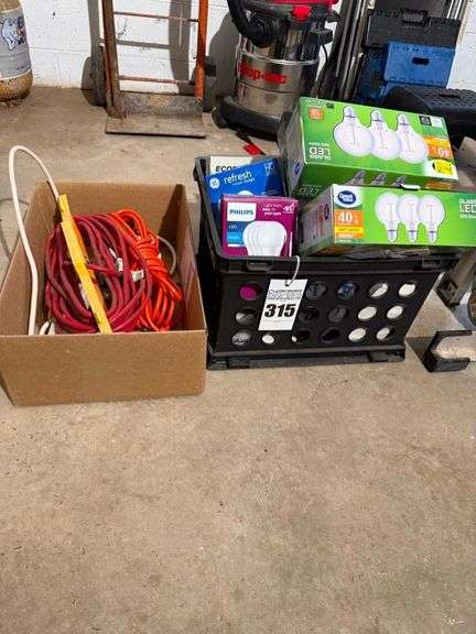 Heavy Duty Extension Cords & Assortment of Light Bulbs image