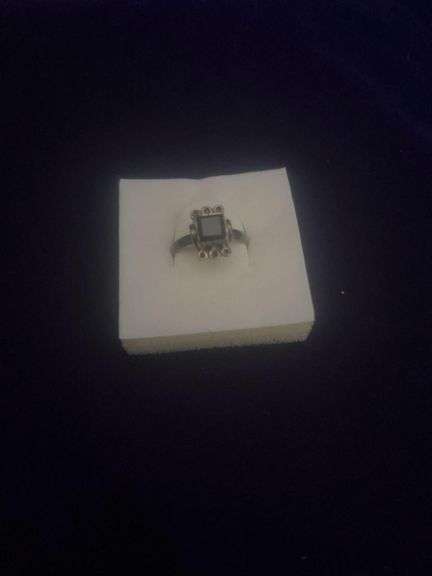 Silver Ring with a Smoky Stone image