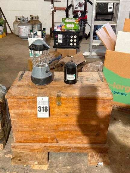 Camping Supplies in Wood Chest image