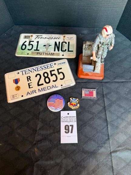 Airman Sculpture, Air Medal Lic Plate, Misc image