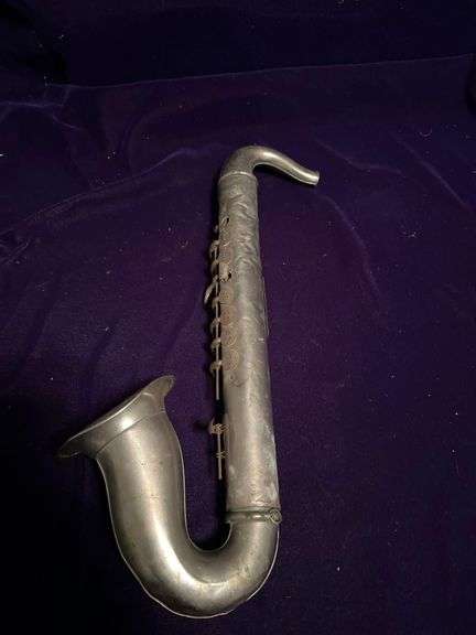 Vintage Sax-Shaped Blow Accordion image