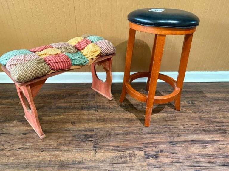 Bar Stool & Small Bench image