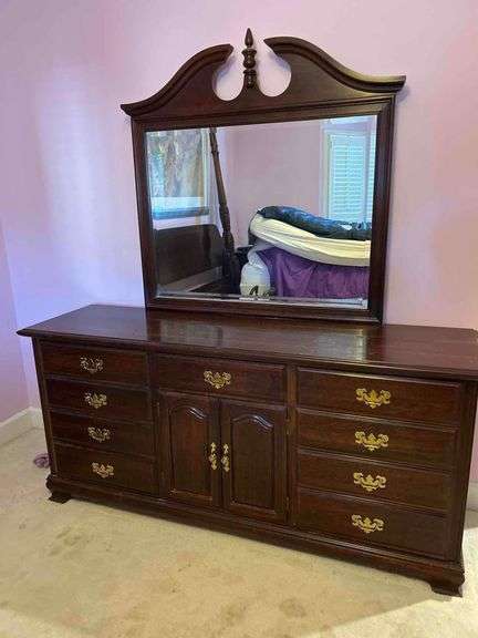 72”x20”x33” Dresser with Beveled Mirror(44.5”x45.5”) Total Height 78” image