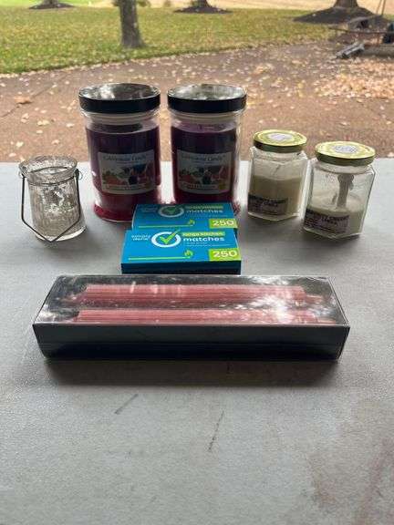 Candles, Matches and Candle Holder image