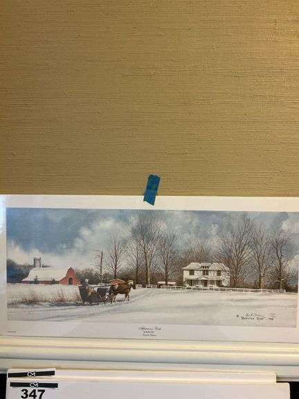 Signed Burton Dye Print Afternoon Ride 26.5”x 12” image