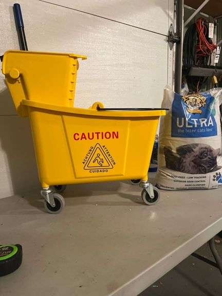 Heavy Duty Mop Bucket and 40lb Bag of Kitty Litter image