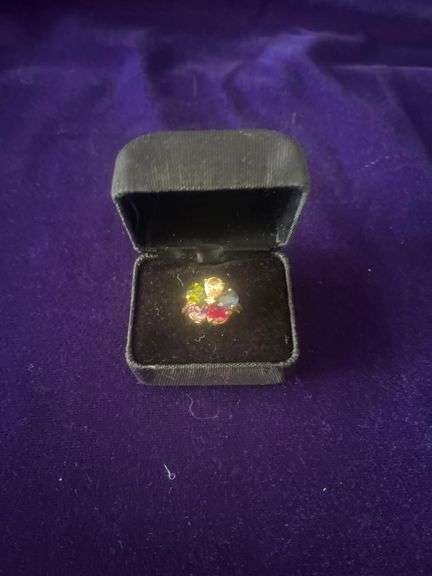 Cluster Ring with Multicolored Stones. image