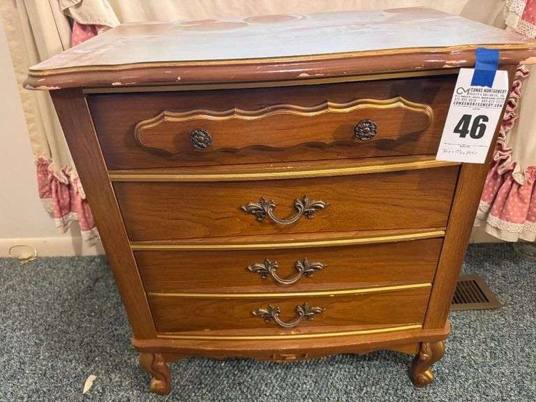 Wooden Nightstand with Drawers