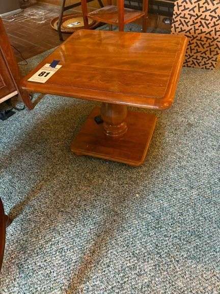 Square Wooden Side Table