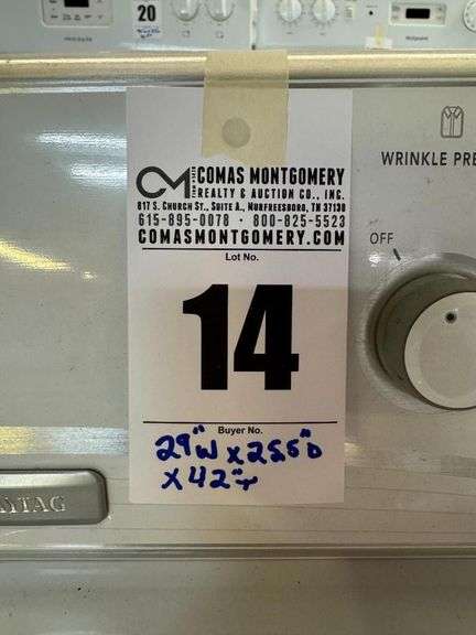 Maytag Performa Series Electric Dryer Model MED5740TQ0
