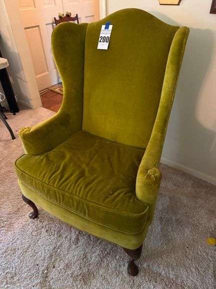 Upholstered Wingback Accent Chair by Sherrills