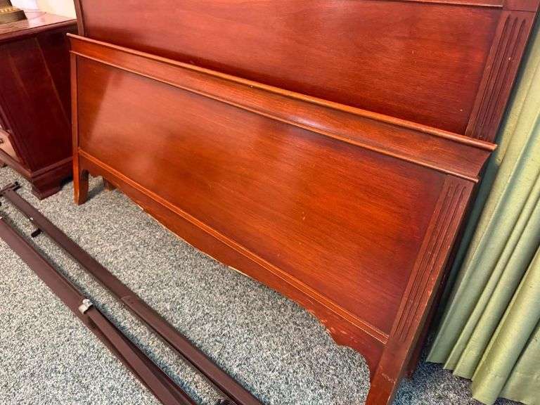 Full Size Wooden Bed Frame with Headboard and Footboard