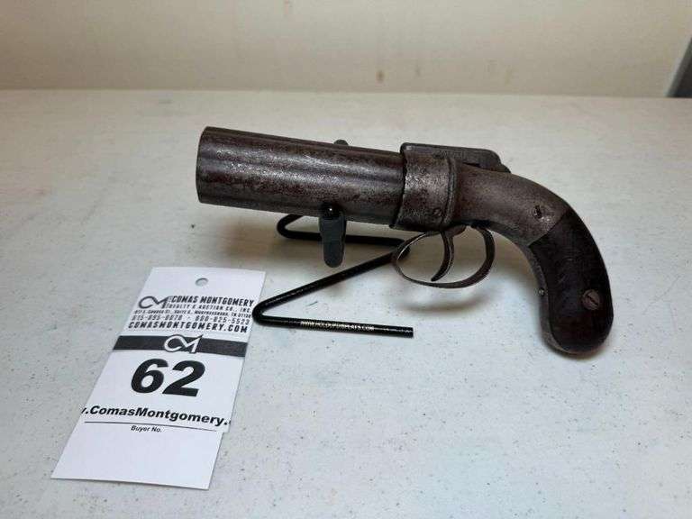 Six-Shot Pepperbox Black Powder Pistol Patented Oct 16 1865