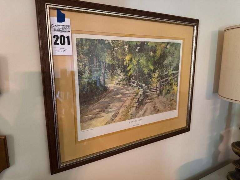 Framed "A Shady Lane" Print by Paul Sawyier
