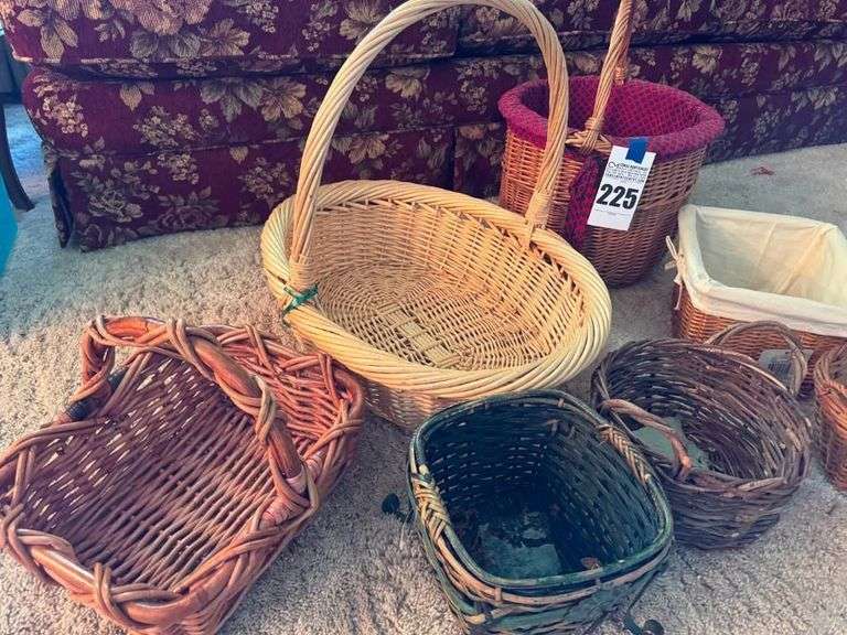 Assorted Woven Baskets - Lot of 7
