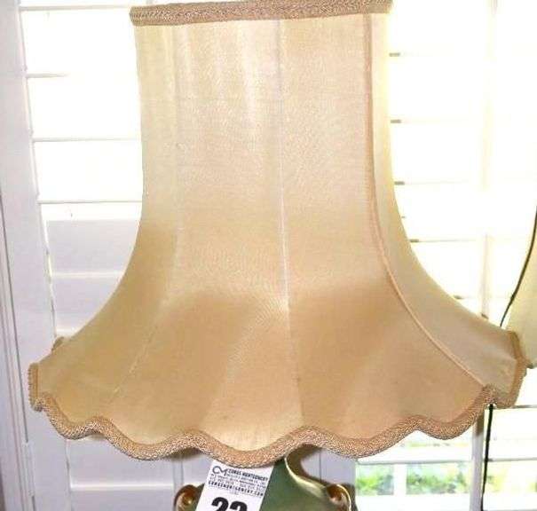 Vintage French Porcelain Lamp with shade    35"x20"
