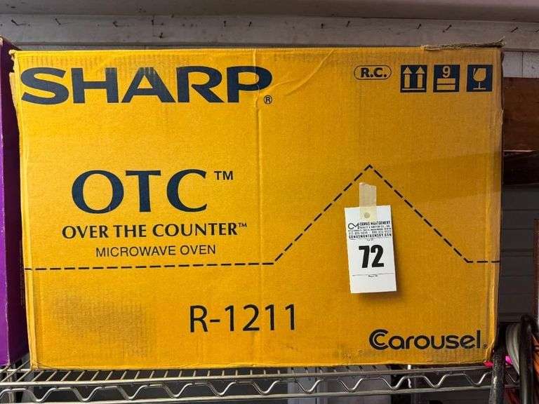 New in Box Sharp OTC Over-the-Counter Microwave Oven Model R-1211