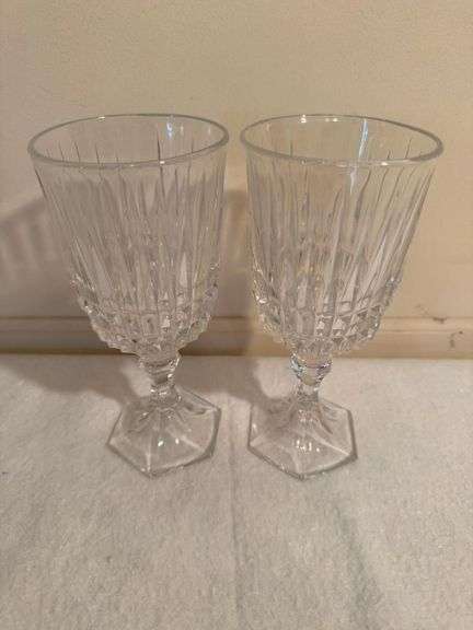 Set of 24 Elegant Crystal Water Goblets