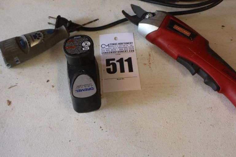 Drill Master Buffer, King Craft Jigsaw, Wall Hanging Dremel & Craftsman Pruner (no Charger)