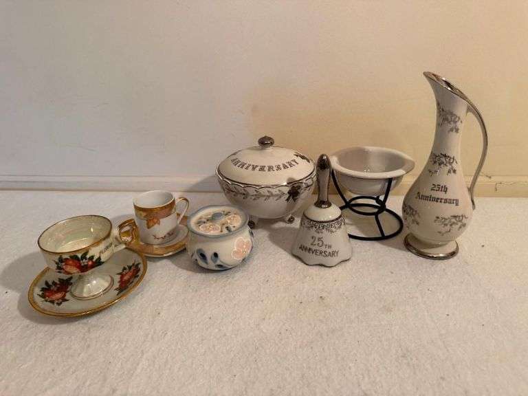 Porcelain 25th Anniversary and Collectible China Assortment