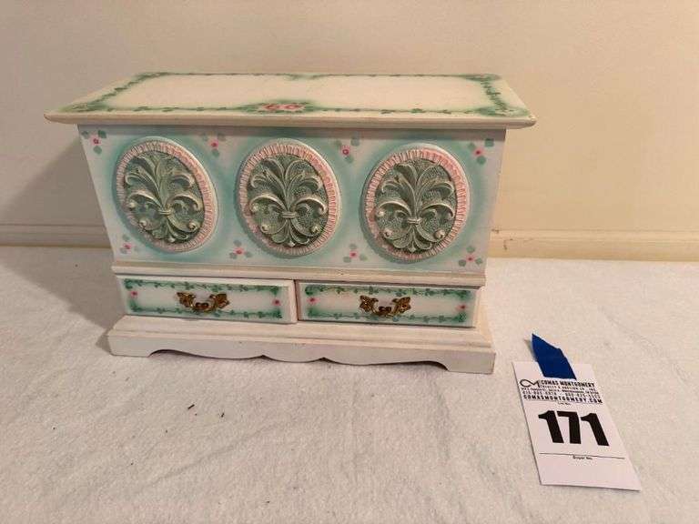 Floral Design Jewelry Music Box