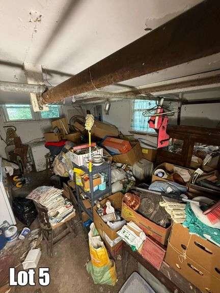 Salvage Lot- Misc. Items Including- Washer & Dryer, Deep Freezer, Tools, Furniture, Etc. (BUYER RESPONSIBLE FOR REMOVAL) ( Items will have to be moved in order to get large items out)