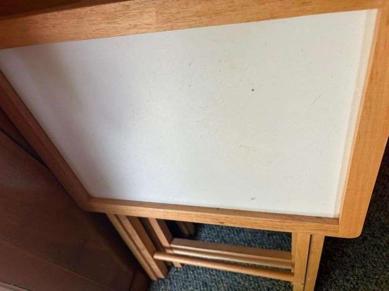 Set of Three Wooden TV Tray Tables
