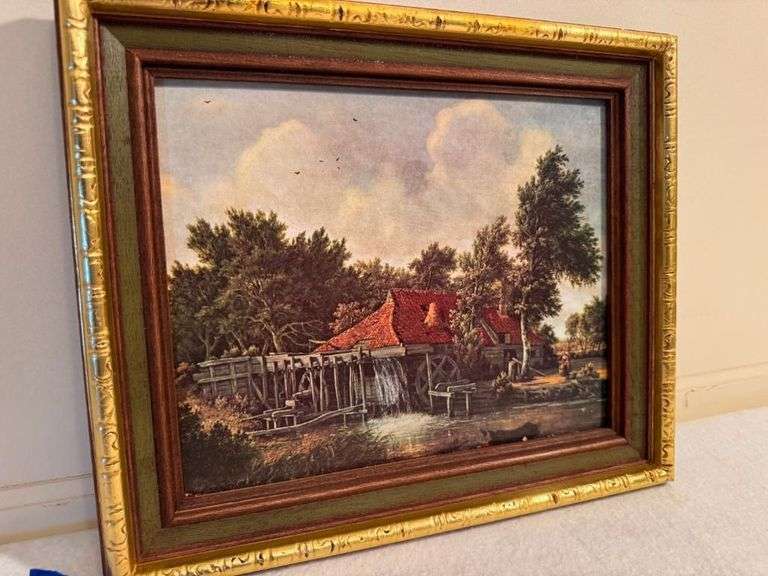 Framed Print of a Water Mill Landscape