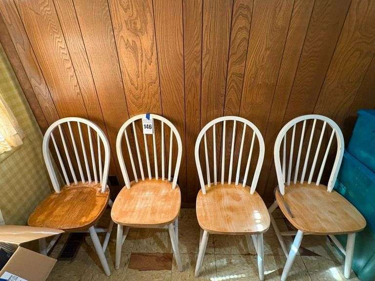 Set of Four Windsor Style Dining Chairs