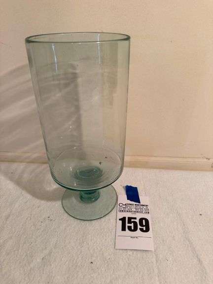 Large Footed Glass Vase