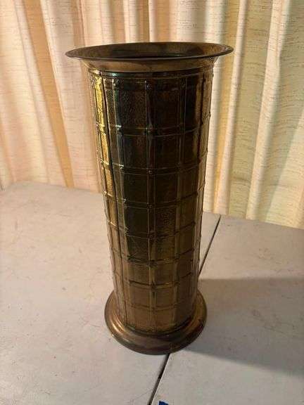 Hammered Brass Umbrella Stand