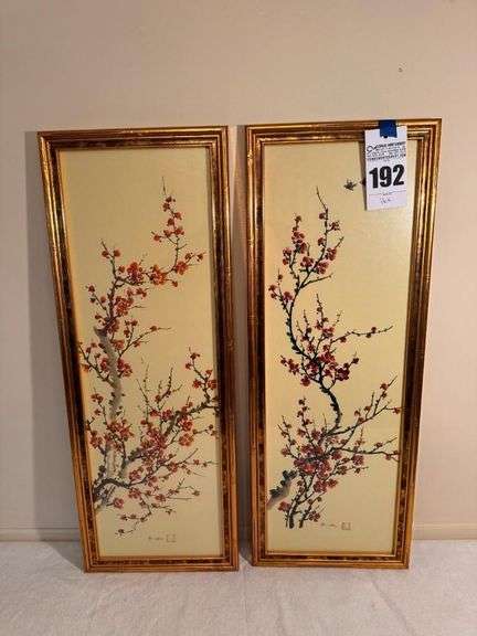Pair of Turner "Oriental Trees" Wall Accessories