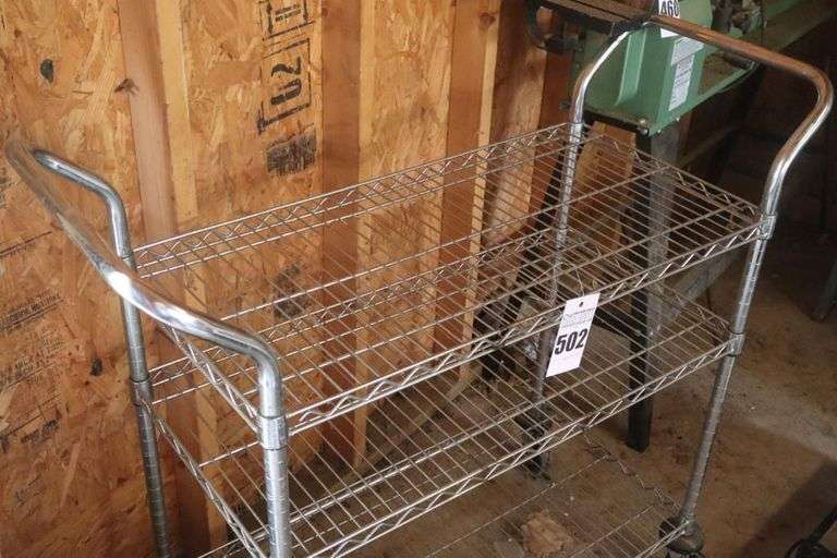 Rolling Metal Cart  40"x45"x18"