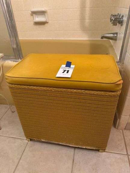 Vintage Harvey Wicker Laundry Hamper