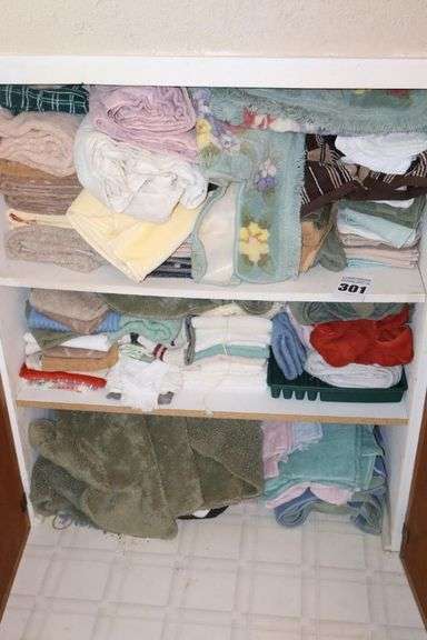 Variety of Bath Towels, Rags, Hand Towels, Bath Rugs etc.        **Buyers Bring Boxes to Remove image