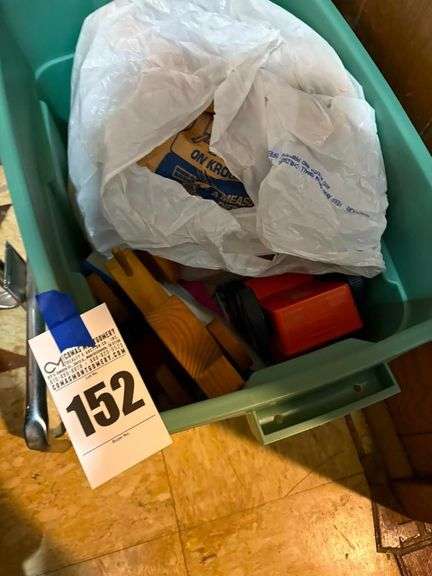 Bin of Assorted Toys and Household Items