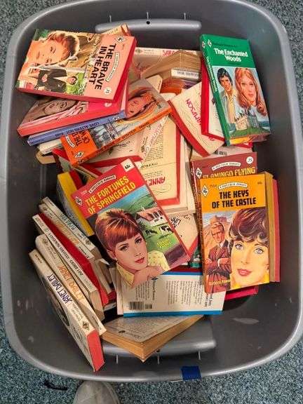 Box of Harlequin Romance Novels