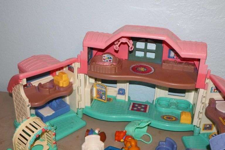 2 Plastic Playset Houses and a large variety of characters, animals & additional Items