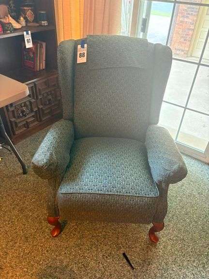 Upholstered Wingback Reclining Armchair
