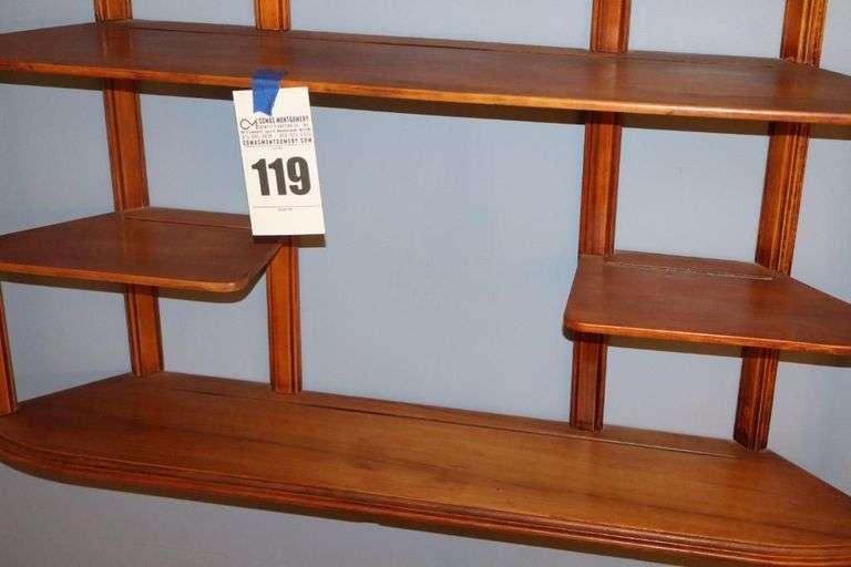 Wood Wall Display Shelf   27.5"x34"x7"