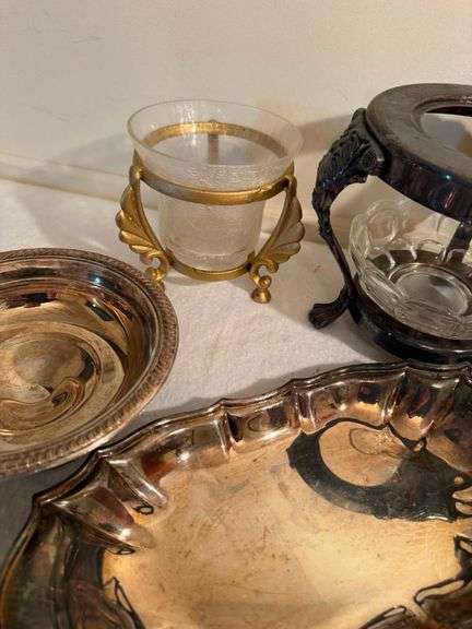 Silver Plated Bowls, Trays, and Glass