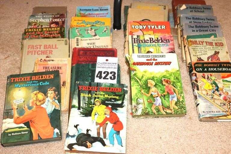 Variety of Vintage Kid Chapter Books - Bobbsey Twins, Mystery Books, Classics, Billy the Kid etc.)  30+                                                       **Buyer Bring Boxes to Remove image