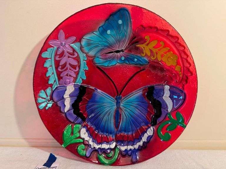 Decorative Butterfly Wall Plaque - 18 Inch Diameter