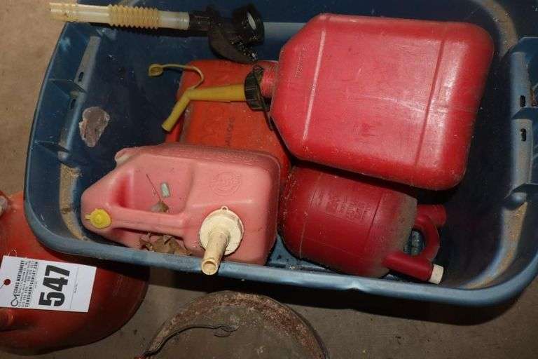 Variety of Gas Containers: Metal Plastic