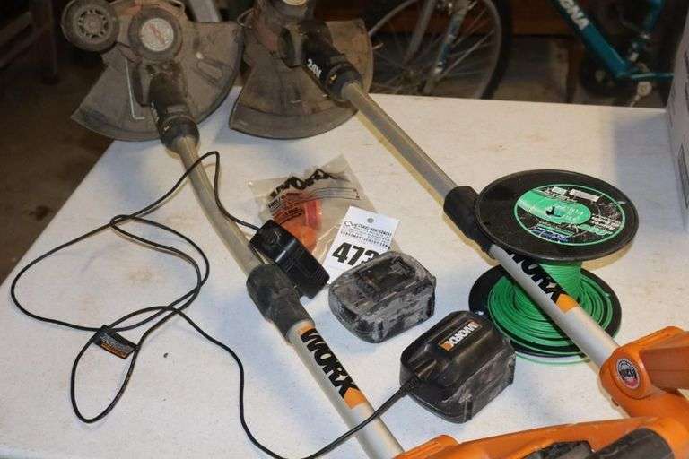 2 - 24v WORK Weed Eater with 2 batteries & one Charger with additional line image
