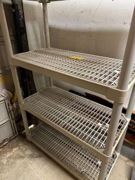 Plastic 4-Tier Shelving Unit