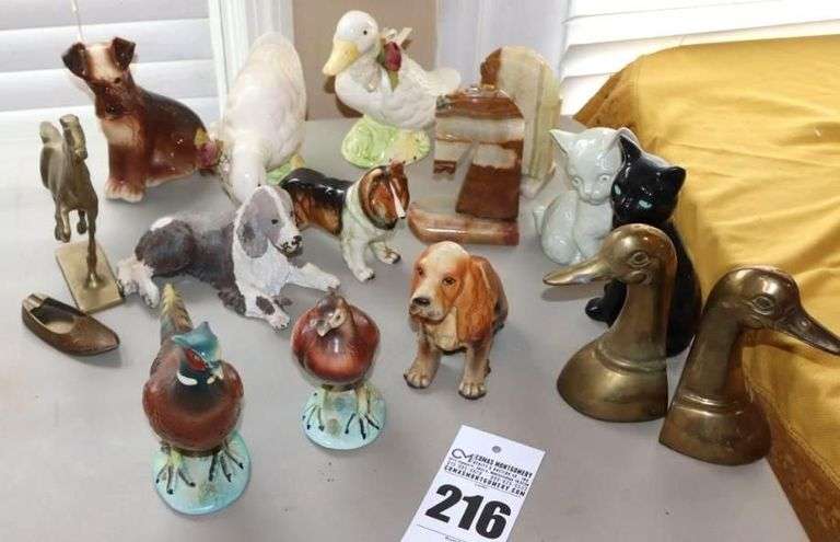 Variety of Animal Figurines (Brass, Ceramic, Porcelain, Marble etc.)