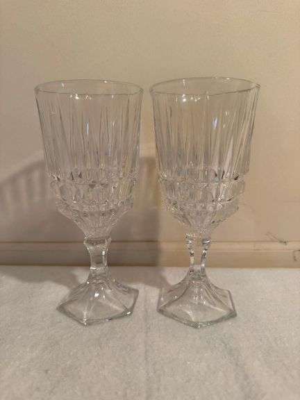 Set of 24 Elegant Crystal Water Goblets