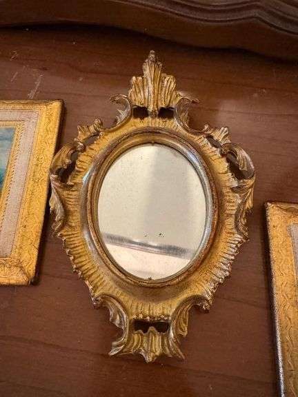 Collection of Framed Art and Gilt Mirror