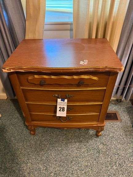 Wood 3-Drawer Nightstand